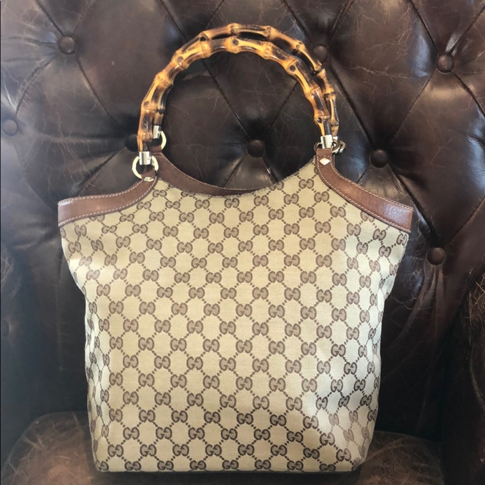 Gucci handbag with bamboo handles